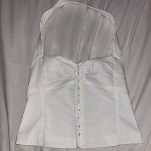 Zara white halter top corset